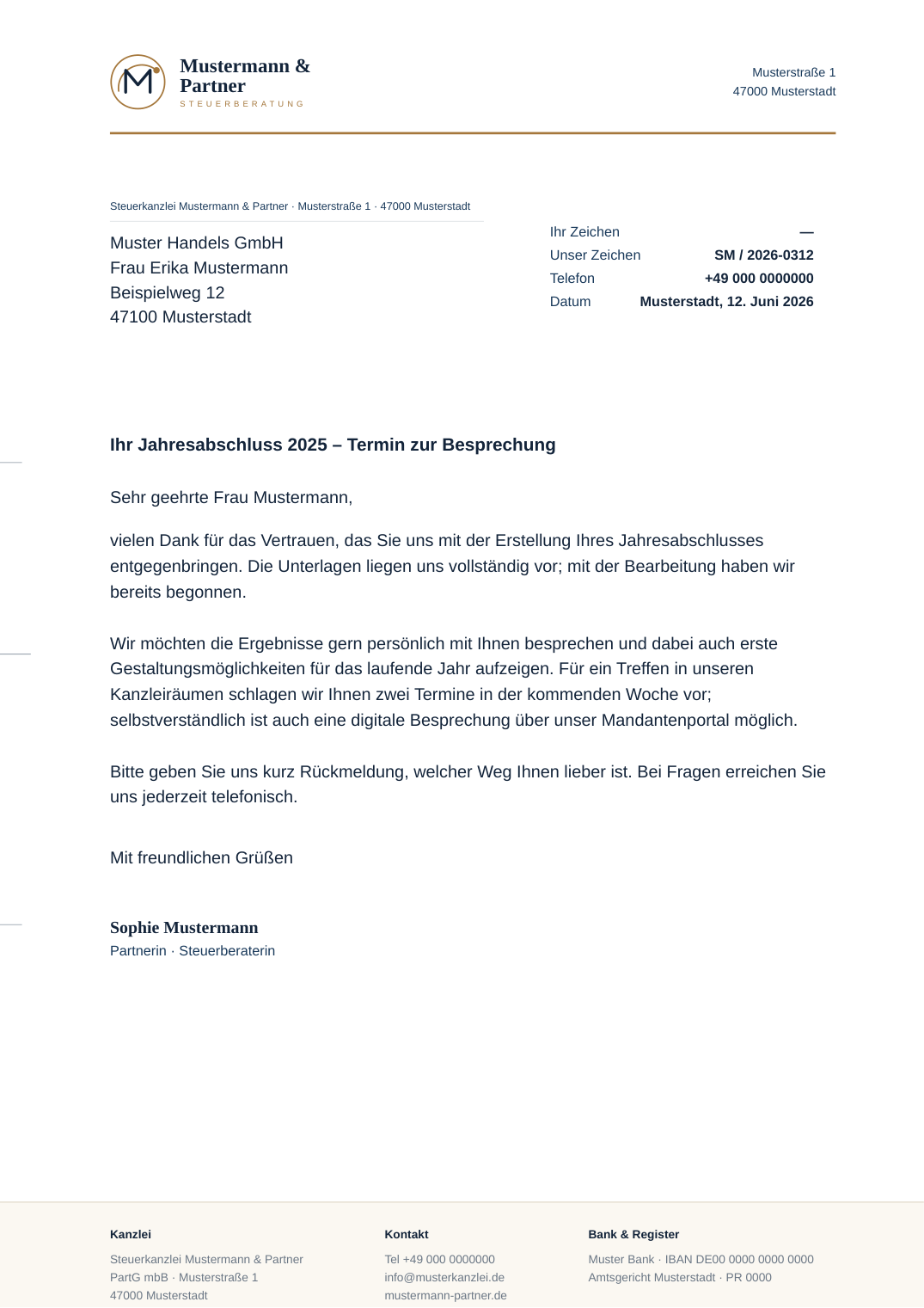 Briefbogen Vorschau